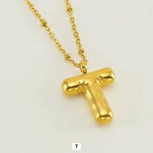 Letter T bubble necklace